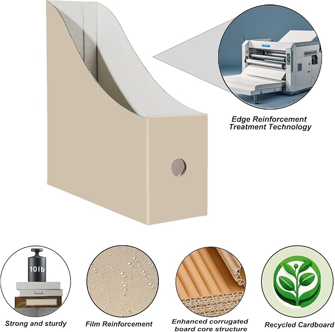 Limitliho 24 Pack Fresh Color Cardboard Magazine Holder - Image 3