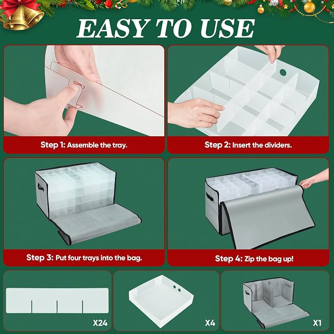 BALEINE Christmas Ornament Storage Box - Image 8
