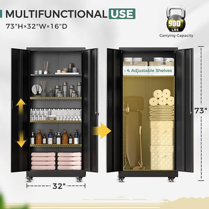 Greenvelly Metal Garage Storage Cabinet - Image 4