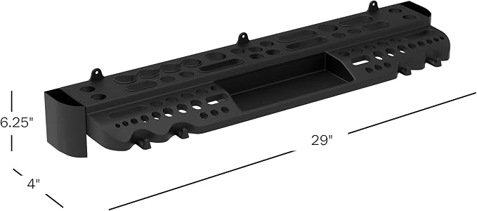Tool Storage Shelf Wall Mount Utility Shelf Organizer Rack Has 61 Slots - Image 2