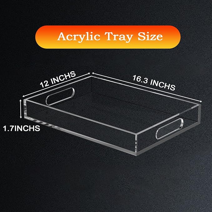 Acrylic Organizer Tray with Handle - Image 2