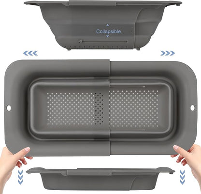 ROTTOGOON 7Qt Collapsible Colander Strainer, Expandable Over the Sink Colander by ROTTOGOON