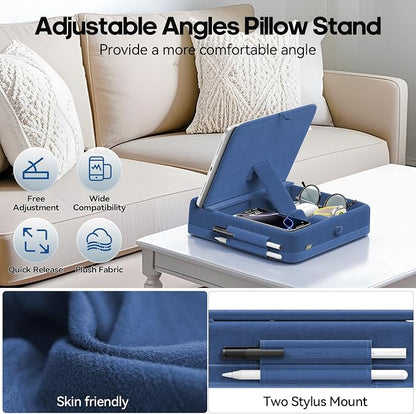 KDD Tablet Pillow Stand with Storage, Foldable iPad Holder - Image 5