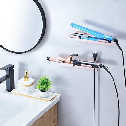 2 PCS Wall Mount Curling Iron Holder and Hair Tool Organizer - Image 2