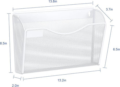 Samstar 6 Pack Mesh Wall Mounted File Holder Metal Wall File Pocket Mail - Image 6