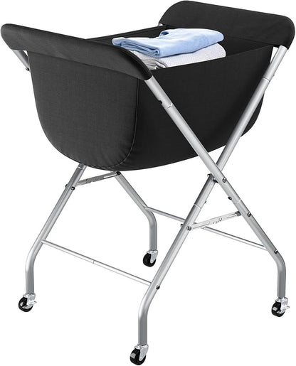 ELYKEN Laundry Basket with Wheels, Collapsible Laundry Hamper, Foldable Design by ELYKEN