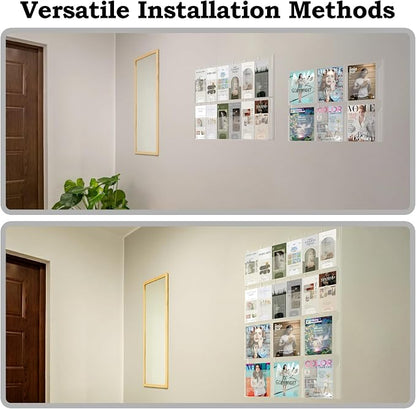 Acrylic Brochure Pamphlet Holder, 6 Magazine Holders and 12 Pamphlet Holders - Image 4