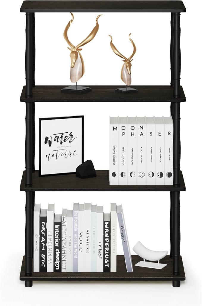 Furinno Turn-N-Tube 4-Tier Multipurpose Shelf Display Rack, Classic Tubes - Image 5