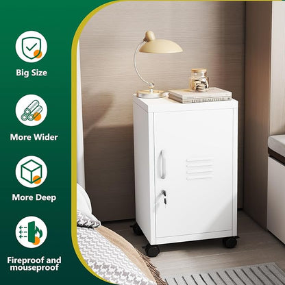 PAOFIN Metal Locker Cabinet, Under Desk Metal Vertical Filing Cabinets - Image 4