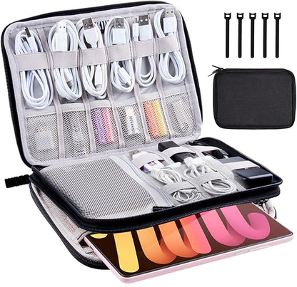 Electronics Organizer Travel Case Cord Cable Charger Organizer Bag Travel by CNPOP