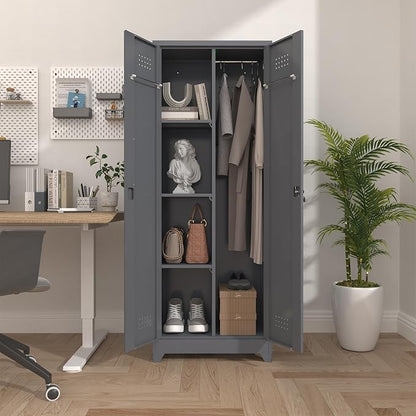 Broom Closet Storage Cabinet, Steel Locking Cabinet - Image 7