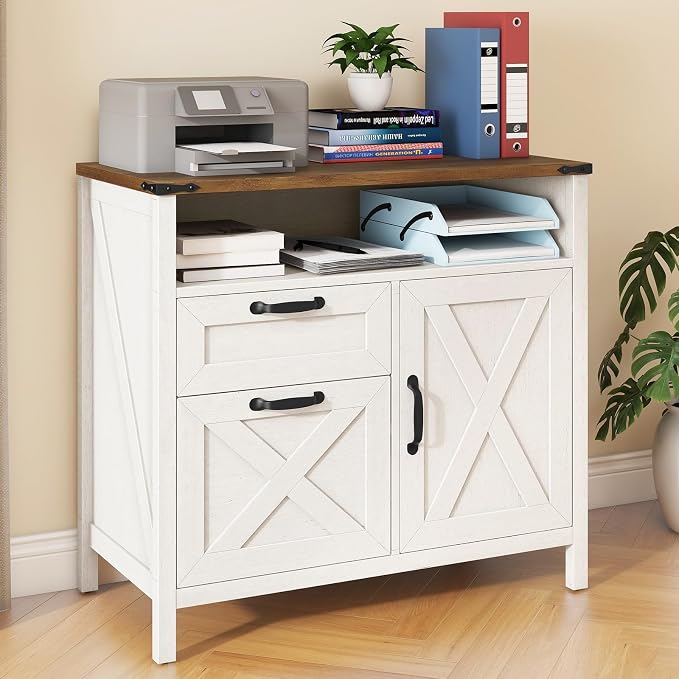 Halitaa 2 Drawers Farmhouse File Cabinet by Halitaa