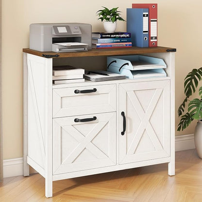 Halitaa 2 Drawers Farmhouse File Cabinet by Halitaa