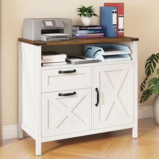 Halitaa 2 Drawers Farmhouse File Cabinet by Halitaa