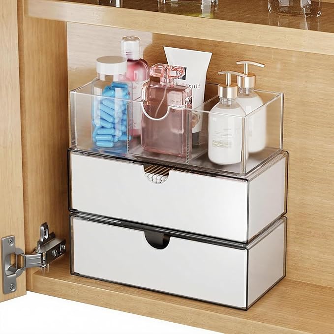 3 Tier Medicine Cabinet Organizer and Storage, Stackable Bathroom Medicine - Image 9