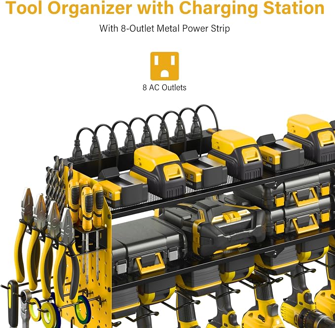 JUNNUJ Large Pegboard Power Tool Organizer - Image 2