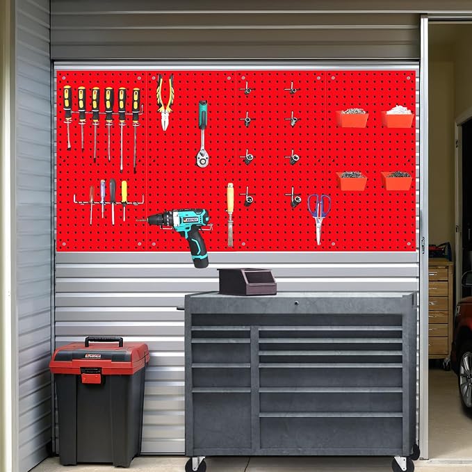 Peg Board, Pegboard Rack Garage Storage Steel Horizontal Peg Board Pack - Image 6