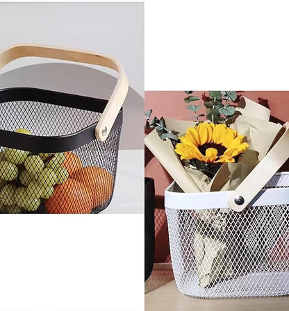 AJIODA Metal Mesh Wire Basket, Large Steel Basket - Image 5