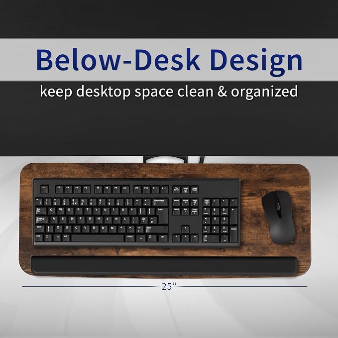 VIVO Adjustable Computer Keyboard and Mouse Platform Tray, Ergonomic Under - Image 7