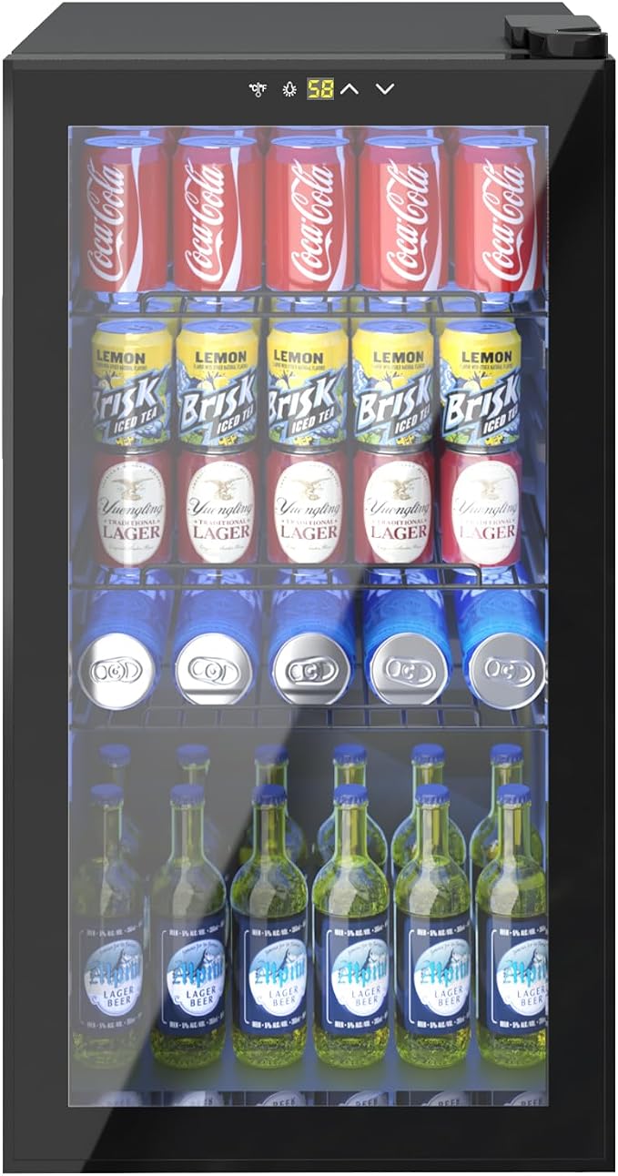 Beverage Refrigerator, 3.2 Cu.ft Mini Fridge by Clickoods