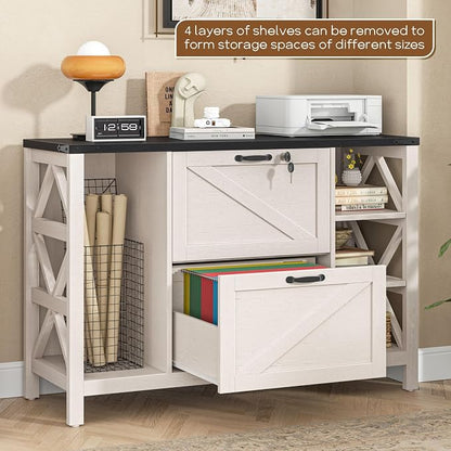 Halitaa 44" Farmhouse Lateral File Cabinet - Image 5