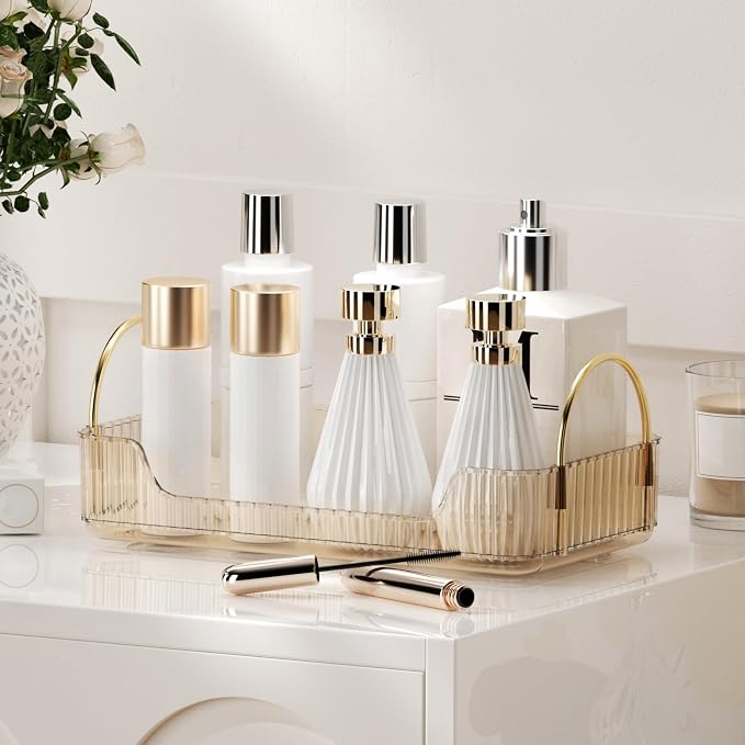 YCIA&DONE Bathroom Organizer Countertop, Makeup Storage, Skincare Cosmetic Tray by YCIADONE