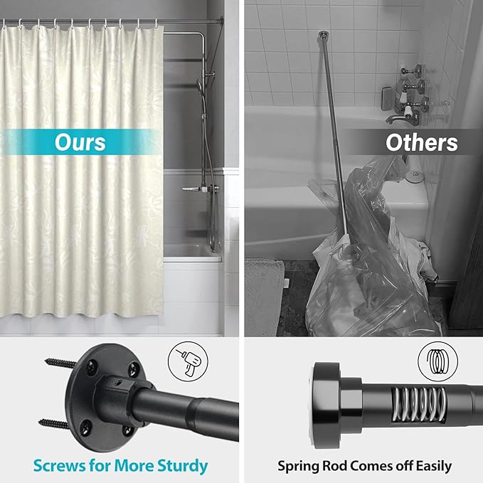 Closet Clothes Hanging Rod, 21-32 inch Adjustable Size, Screw Fixing Connection - Image 4