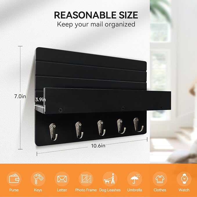 Key Holder Wall Mount, Decorative Key Rack - Image 2