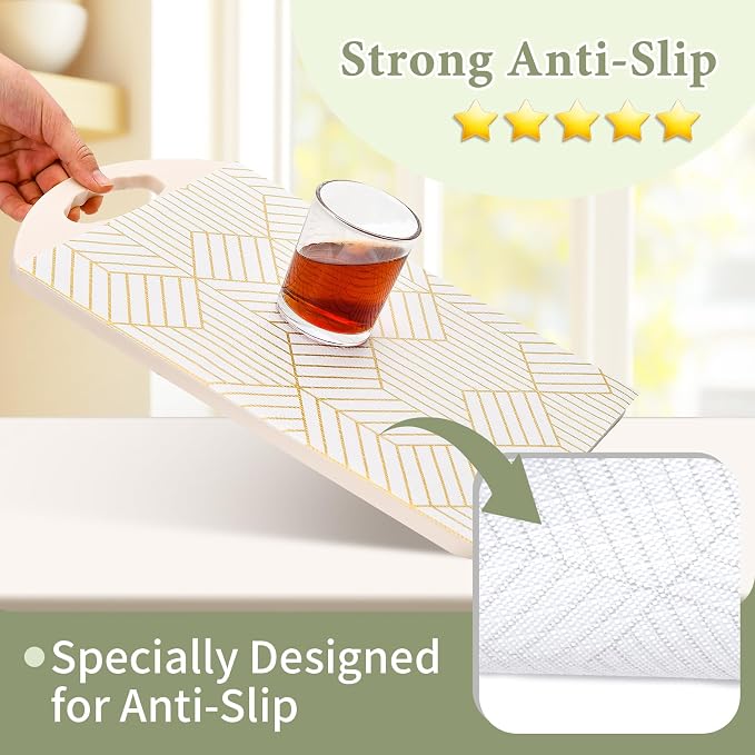 Shelf Liners for Kitchen Cabinets 35.4 in X 19.69 Ft, Non Adhesive Cabinet - Image 2