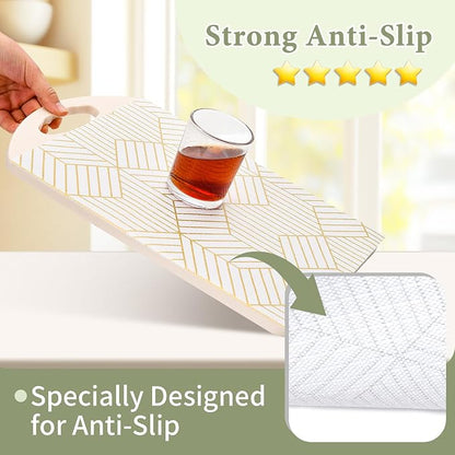 Shelf Liners for Kitchen Cabinets 35.4 in X 19.69 Ft, Non Adhesive Cabinet - Image 2