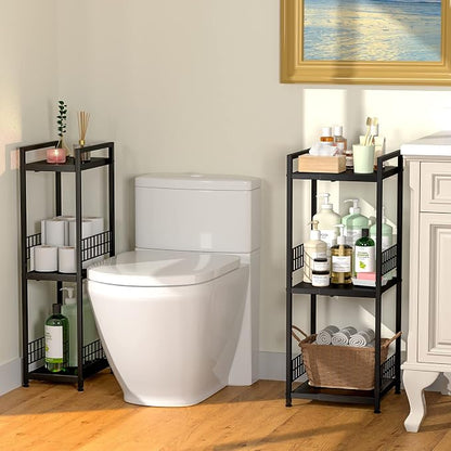 DAOUTIME 3-Tier Metal Shelving Unit, Expandable, Free-Standing, Open Floor - Image 5