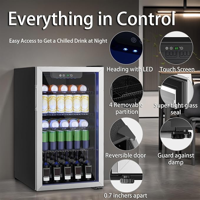 Compact 126 Can/3.2 Cu.Ft Mini Fridge - Image 3
