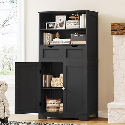 Iwell Tall Storage Cabinet, Bathroom Cabinet - Image 5