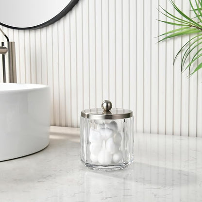 Clear Transparent Apothecary Octagional Shaped Glass Canister Jar - Image 4