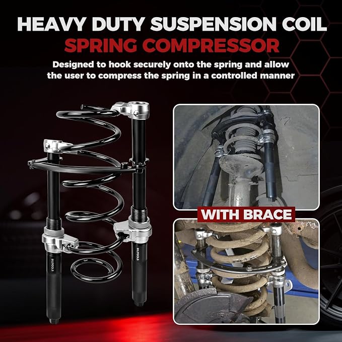 BILITOOLS 2-Piece Coil Spring Compressor Tool, Max Load.2645LB | Heavy Duty - Image 2