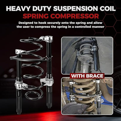 BILITOOLS 2-Piece Coil Spring Compressor Tool, Max Load.2645LB | Heavy Duty - Image 2
