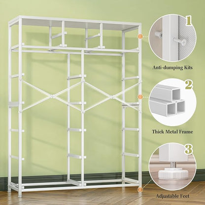 EnHomee 52.2" H White Dresser for Bedroom, Vertical Storage Tower, Anti-Tip | - Image 8