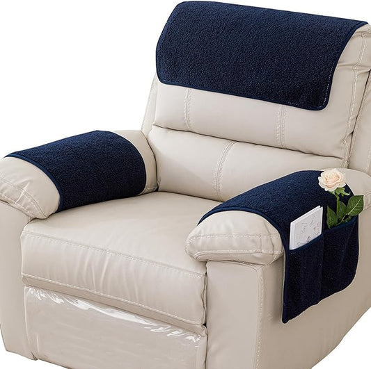 Armrest Cover, Recliner Chair Protector, Furniture Protector Slip, Side Storage by NNSMUN