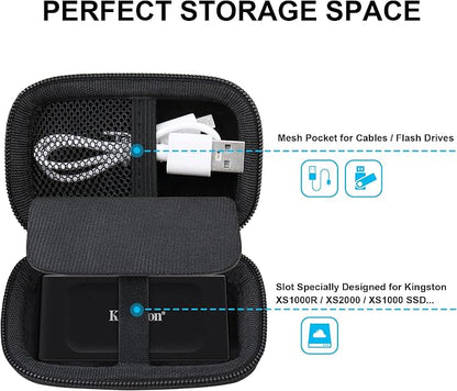 Lacdo Hard Carrying Case for Kingston XS1000 / XS2000 / XS1000R SSD - Image 2
