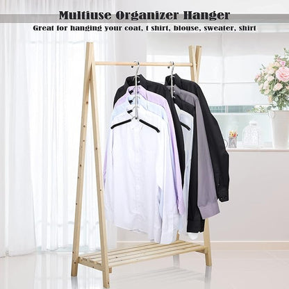 Hangers Space Saving Clothes Hanger 4 Packs Swing Arm Non Slip Padded Coat - Image 6