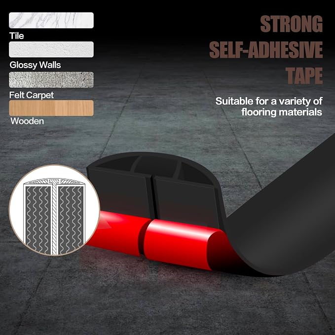Floor Cord Cover Self Adhesive Cord Hider, 3.3FT Cable Management, Extension - Image 4