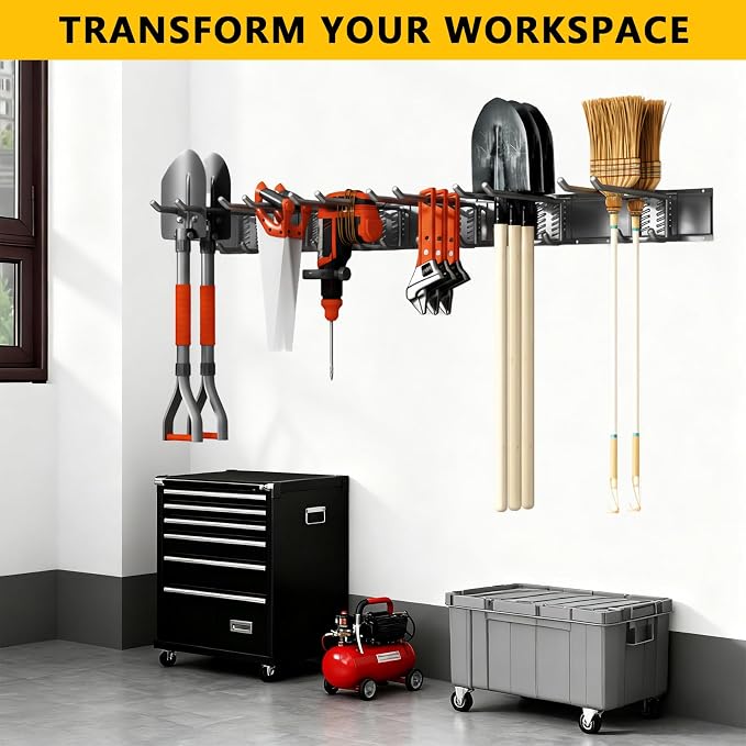 Garage Tool Organizer Wall Mount, 48inch Heavy-Duty Garage Storage System and - Image 7