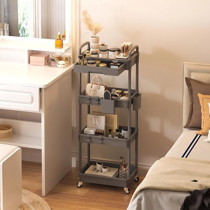 4 Tier Rolling Utility Cart - Image 9