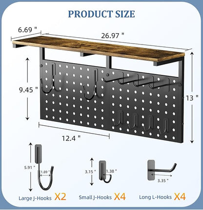 Ironing Board Hanger Wall Mount, Large Storage Iron and Ironing Board Holder - Image 7