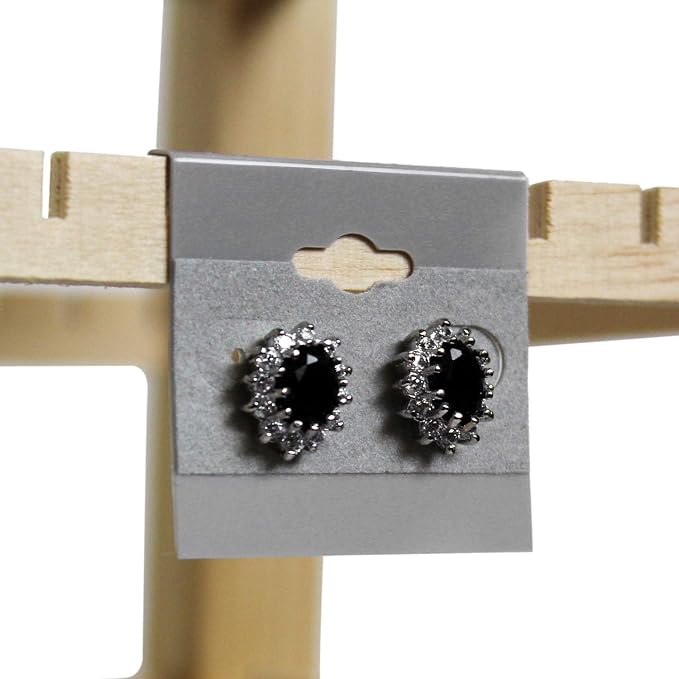 MOOCA100 pieces of Plain 1.5 x 1.5 in Gray Hanging Earring Cards Holder - Image 4