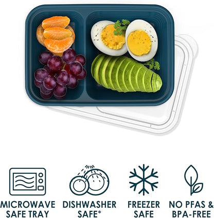 Bentgo Prep - 2-Compartment Snack Containers - Reusable, Microwaveable - Image 3
