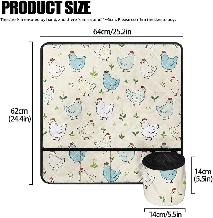 Hand Drawn Chicken Sewing Machine Mat - Image 4