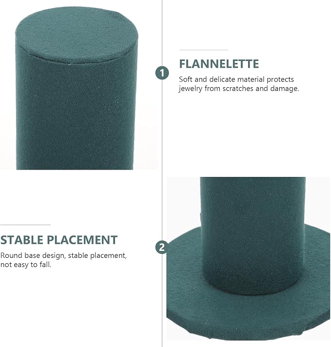 Velvet Vertical Hair Tie Organizer Tower Scrunchie Display Stand - Image 5