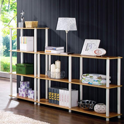 Furinno Turn-N-Tube 4-Tier Multipurpose Shelf Display Rack, Round Tubes - Image 9