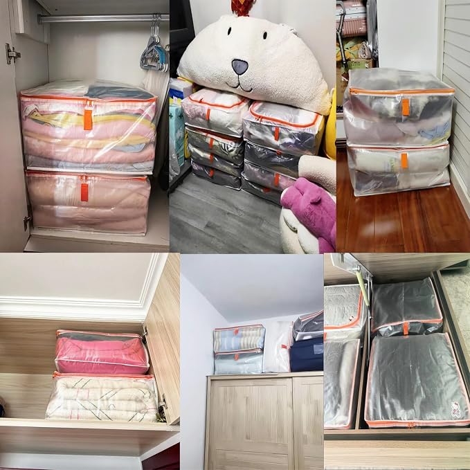 Comforter Storage Bag 50L Large Clothes Bags Low-Profile Under-bed Storage Bins - Image 6